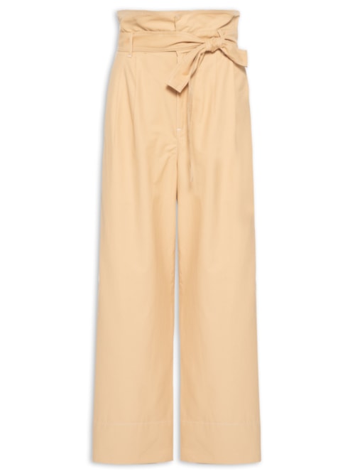 Calça Feminina Faixa Pesponto - Bege