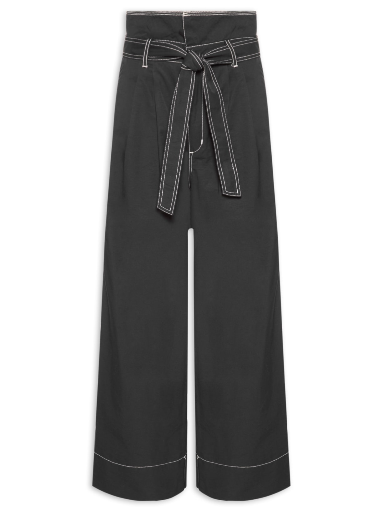 Calça Feminina Faixa Pesponto - Preto
