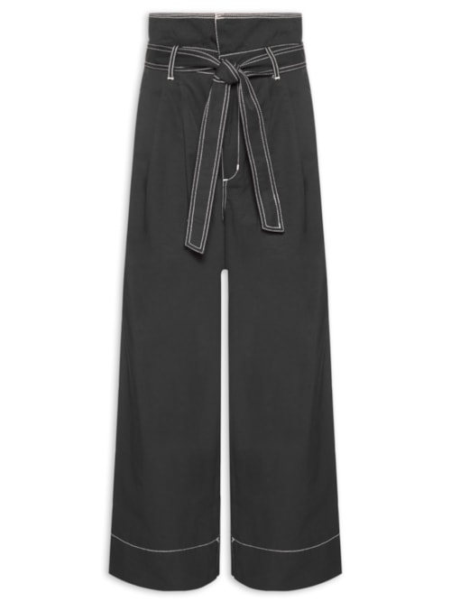 Calça Feminina Faixa Pesponto - Preto
