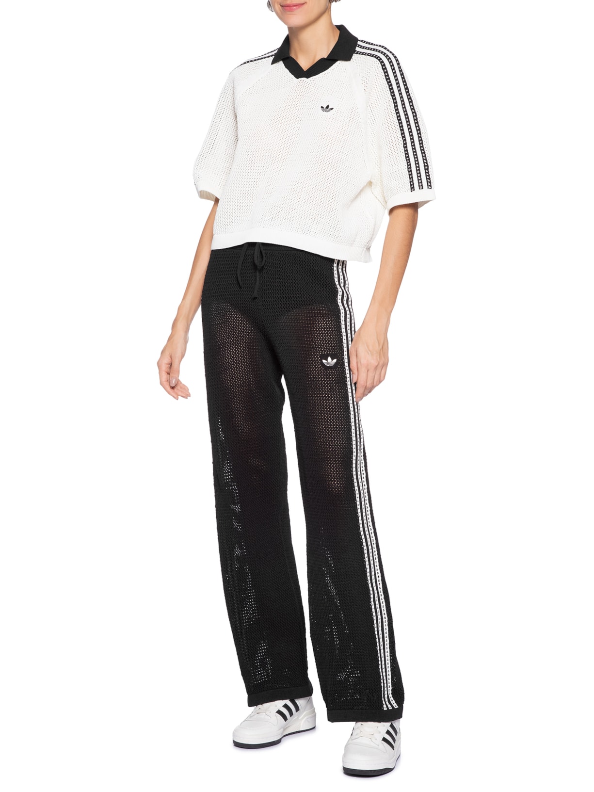 Calça Feminina FB Crochet TP – Preta Adidas Originals