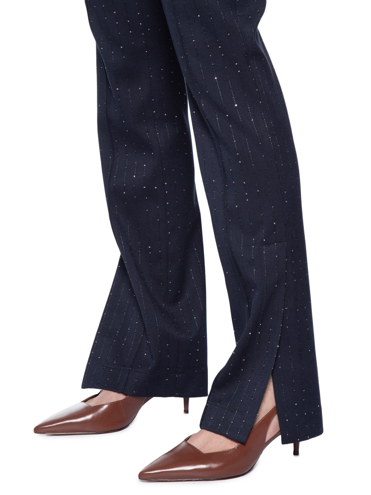 Calça Feminina Fenda Helena Azul Bo.bô + Helena Barbero