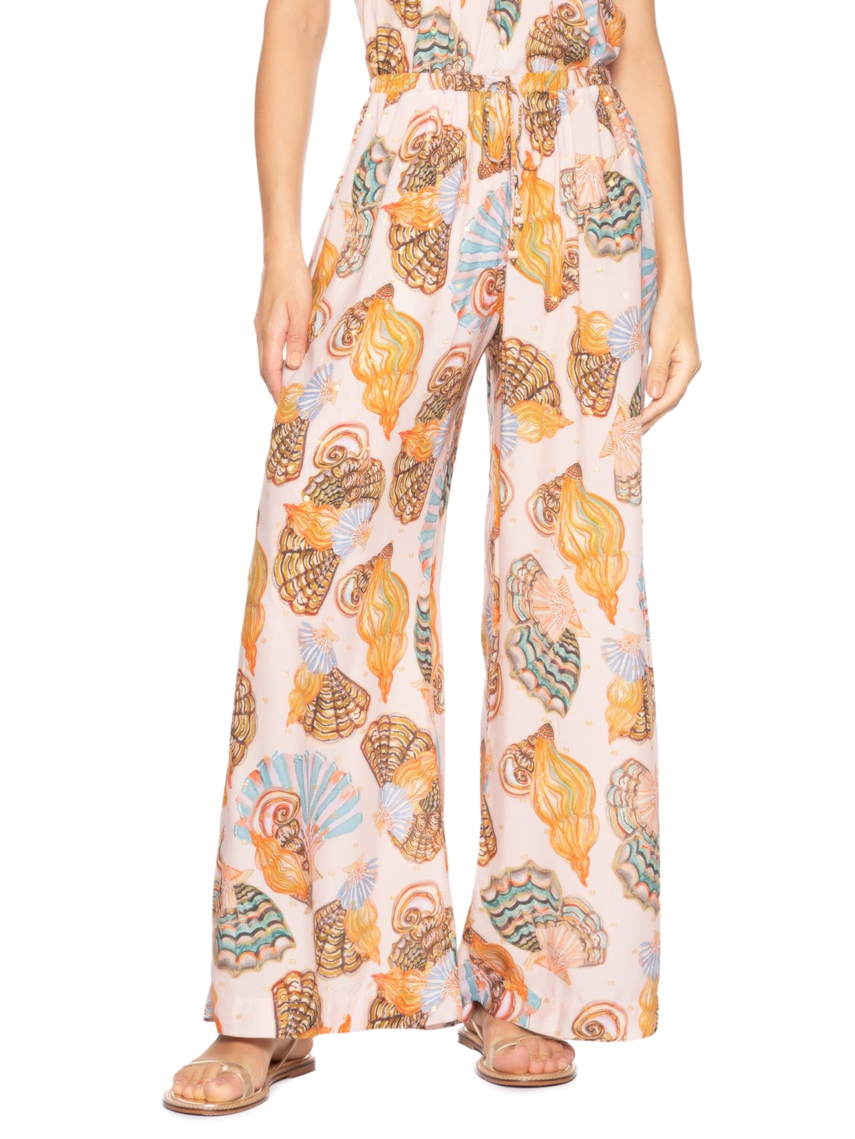 Calça Feminina Festa Concha Rosa Farm