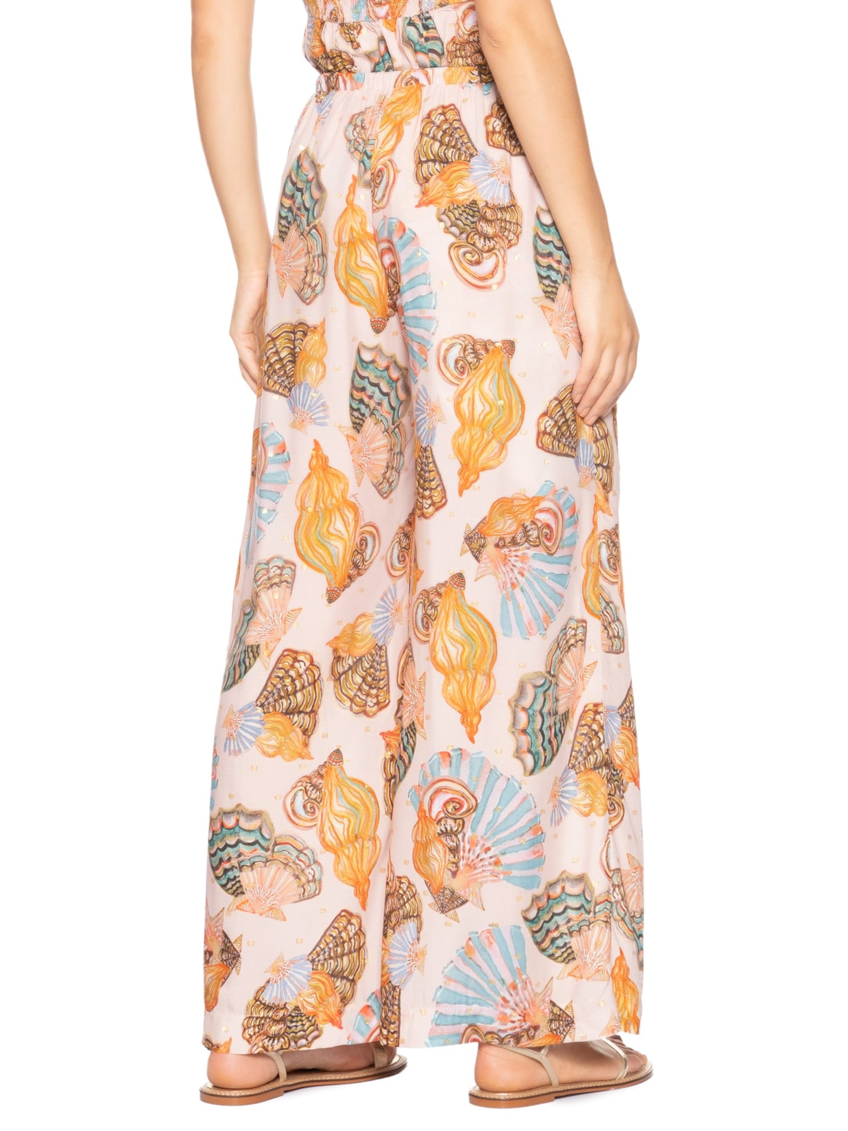 Calça Feminina Festa Concha Rosa Farm