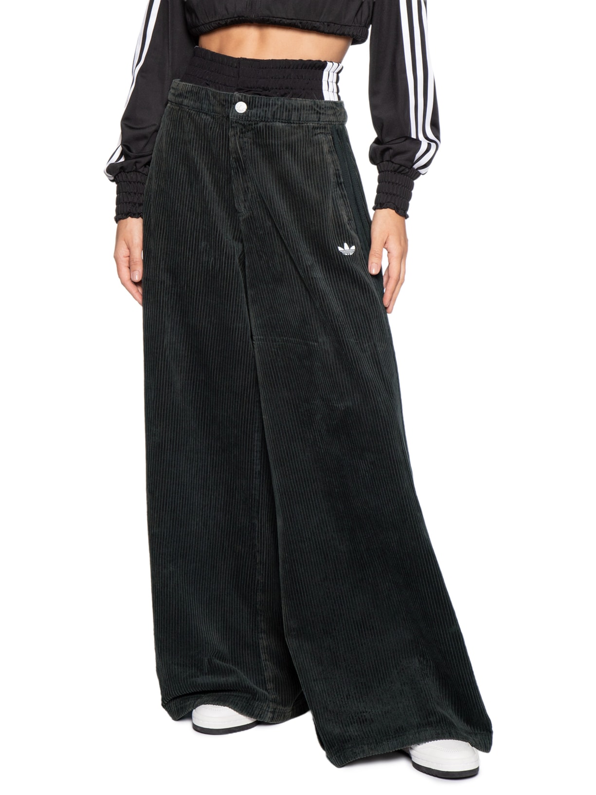 Calça Feminina Firebird Oversized Pt Preto Adidas Originals