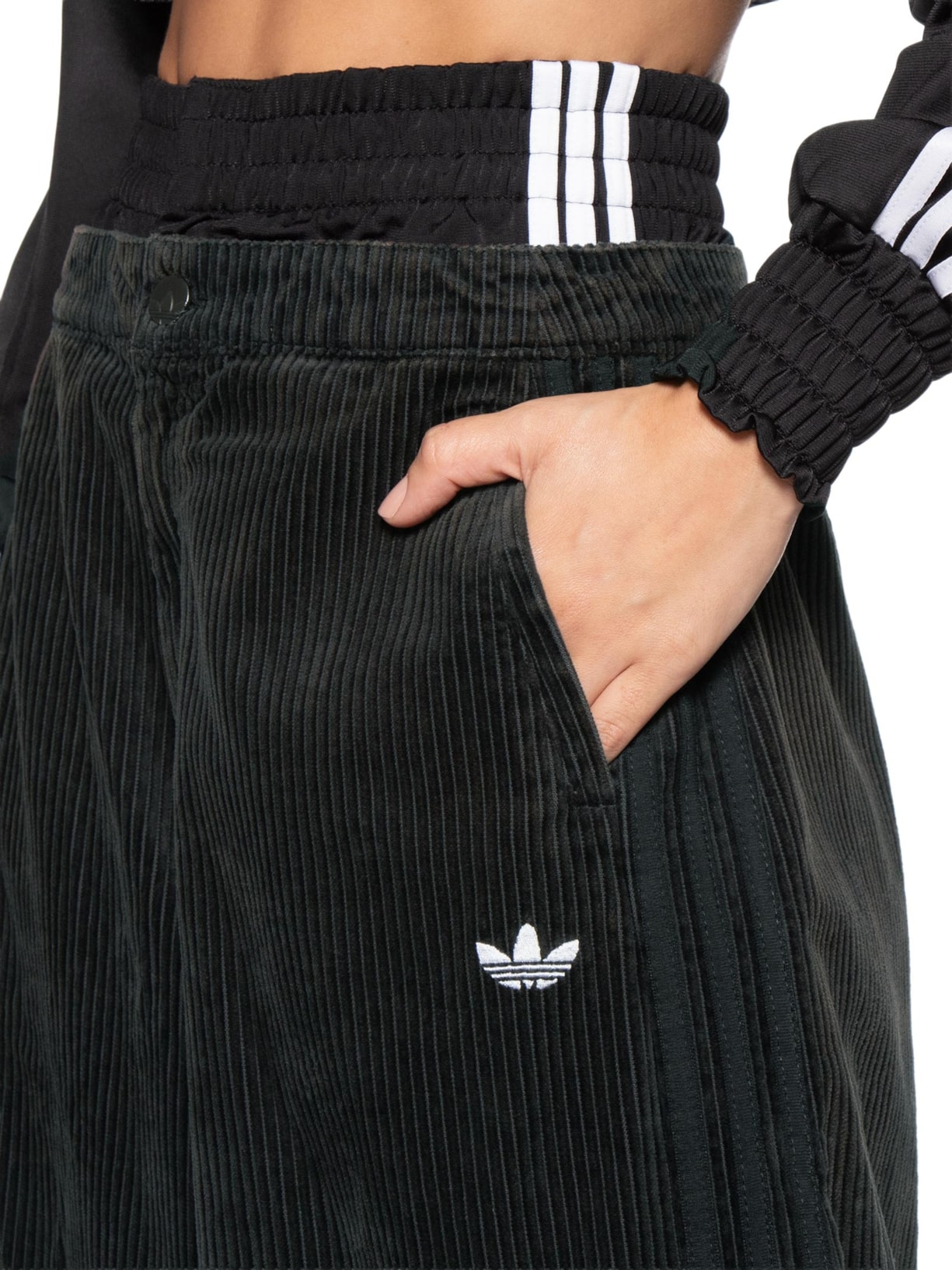 Calça Feminina Firebird Oversized Pt Preto Adidas Originals