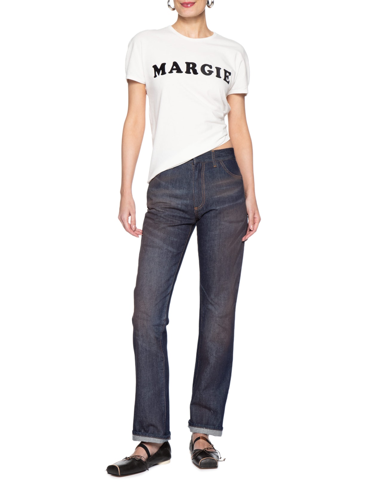 Calça Feminina Five Pockets Straight Leg– Azul Mm6 Maison Margiela