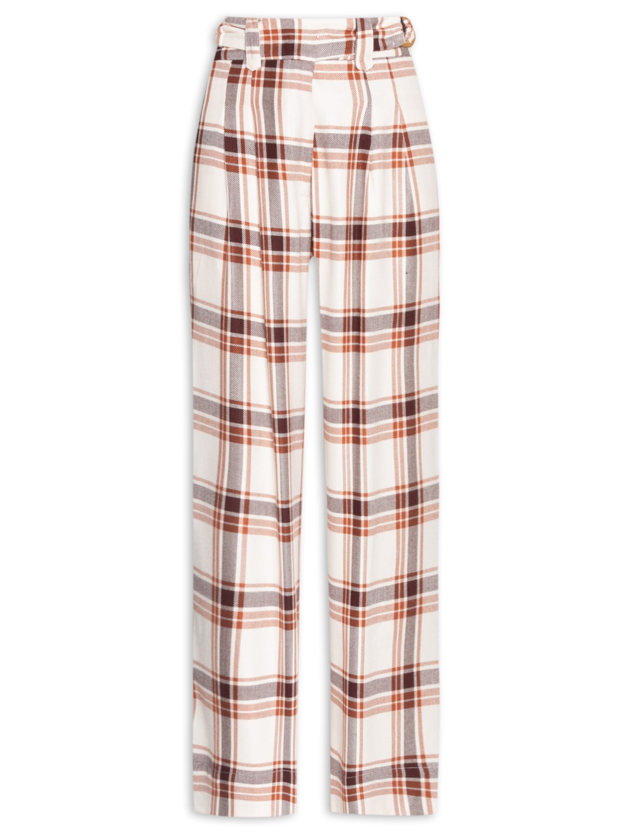 Calça Feminina Fivela Cós - Bege