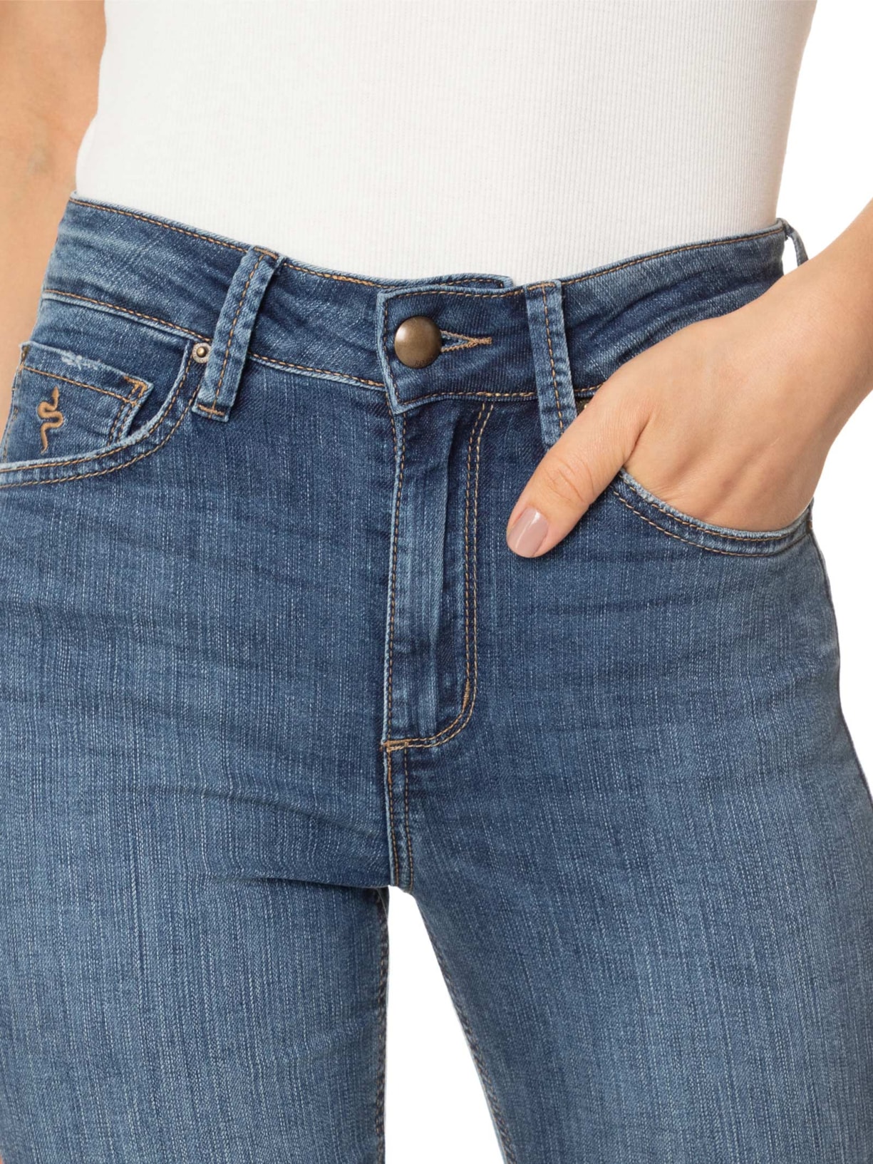 Calça Feminina Flaire Ruby Escura Azul Bo.bô