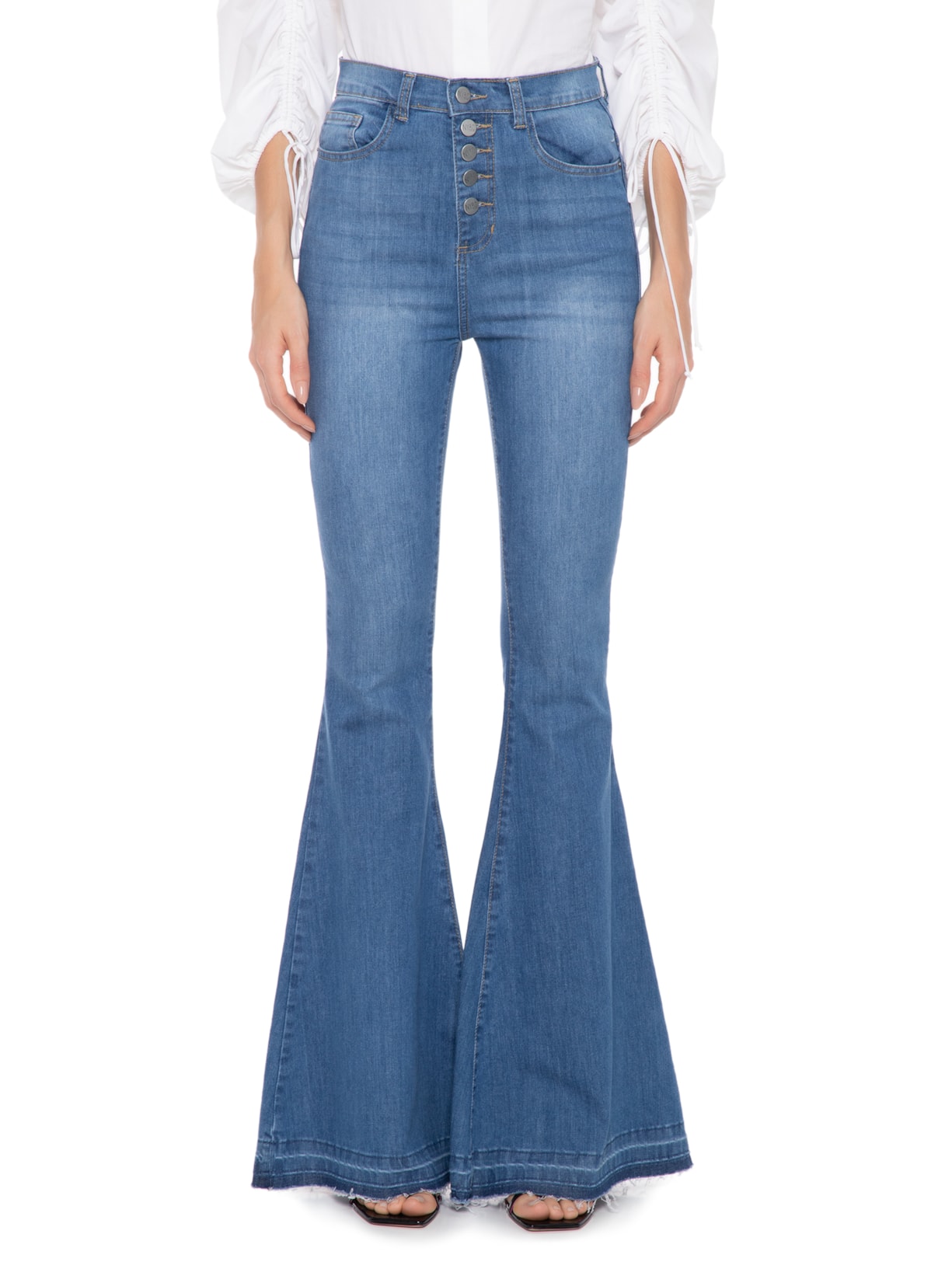 Calça Feminina Flare 5 Botões Jeans Azul N.y.b.d.