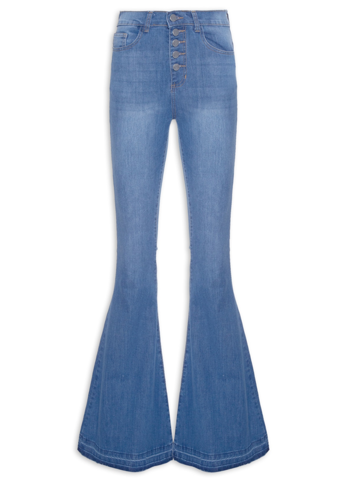 Calça Feminina Flare 5 Botões Jeans Azul N.y.b.d.