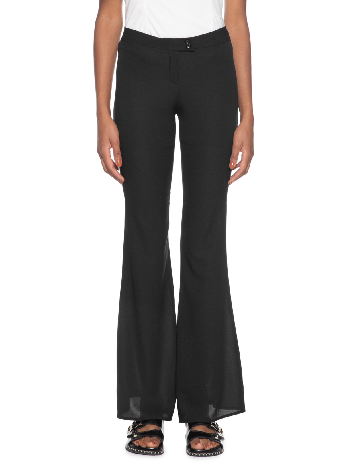 Calça Feminina Flare Básica Preto Basiq