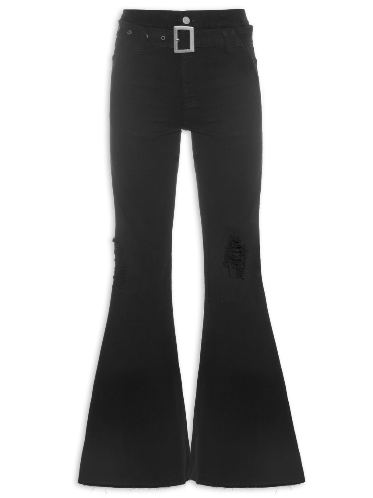 Calça Feminina Flare Cinto - Preto