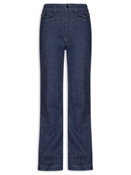 Calça Feminina Flare Cintura Alta - Azul