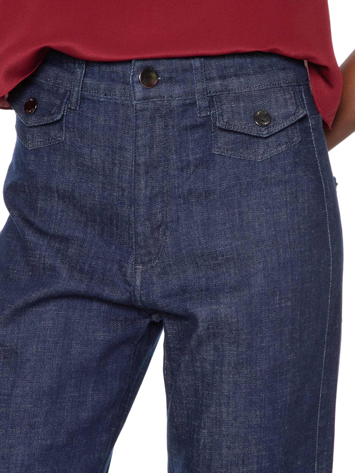 Calça Feminina Flare Cintura Alta Azul Animale