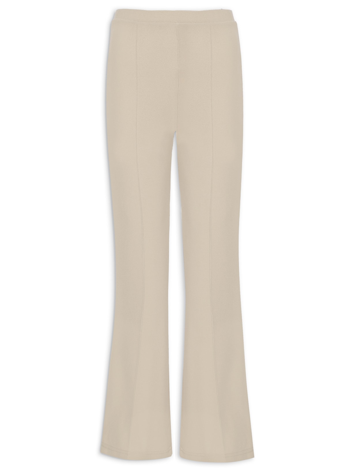 Calça Feminina Flare Com Recorte - Bege