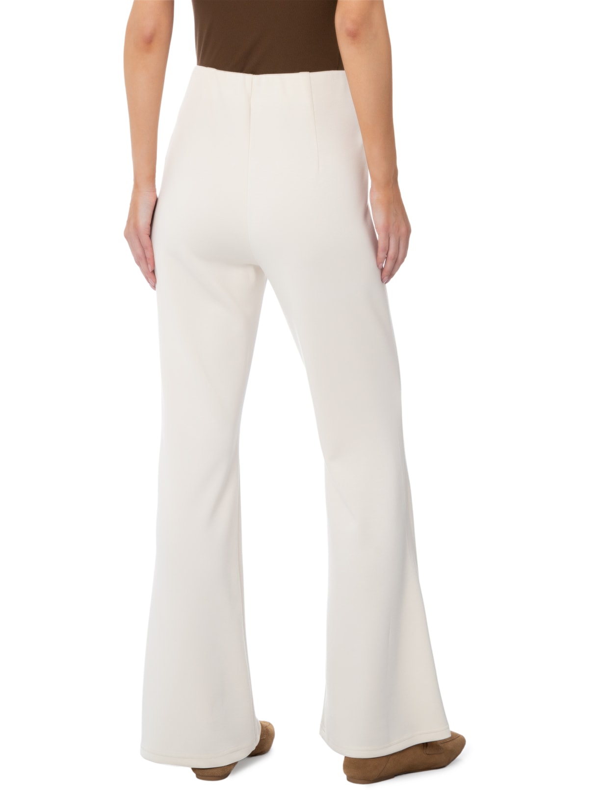 Calça Feminina Flare em Malha Preto Basiq