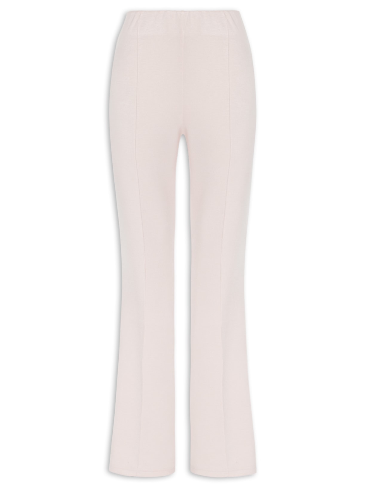 Calça Feminina Flare em Malha Rosa Basiq