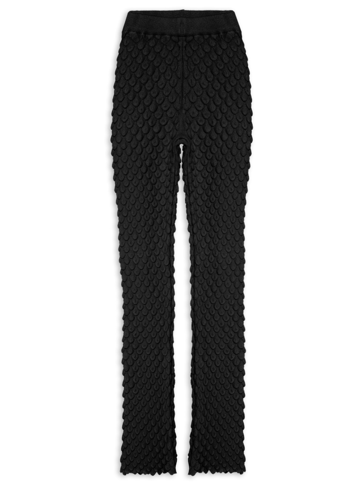 Calça Feminina Flare Escamas - Preto