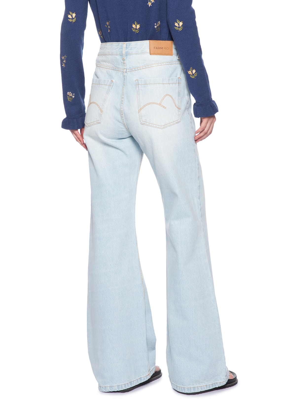 Calça Feminina Flare Jeans Azul Farm