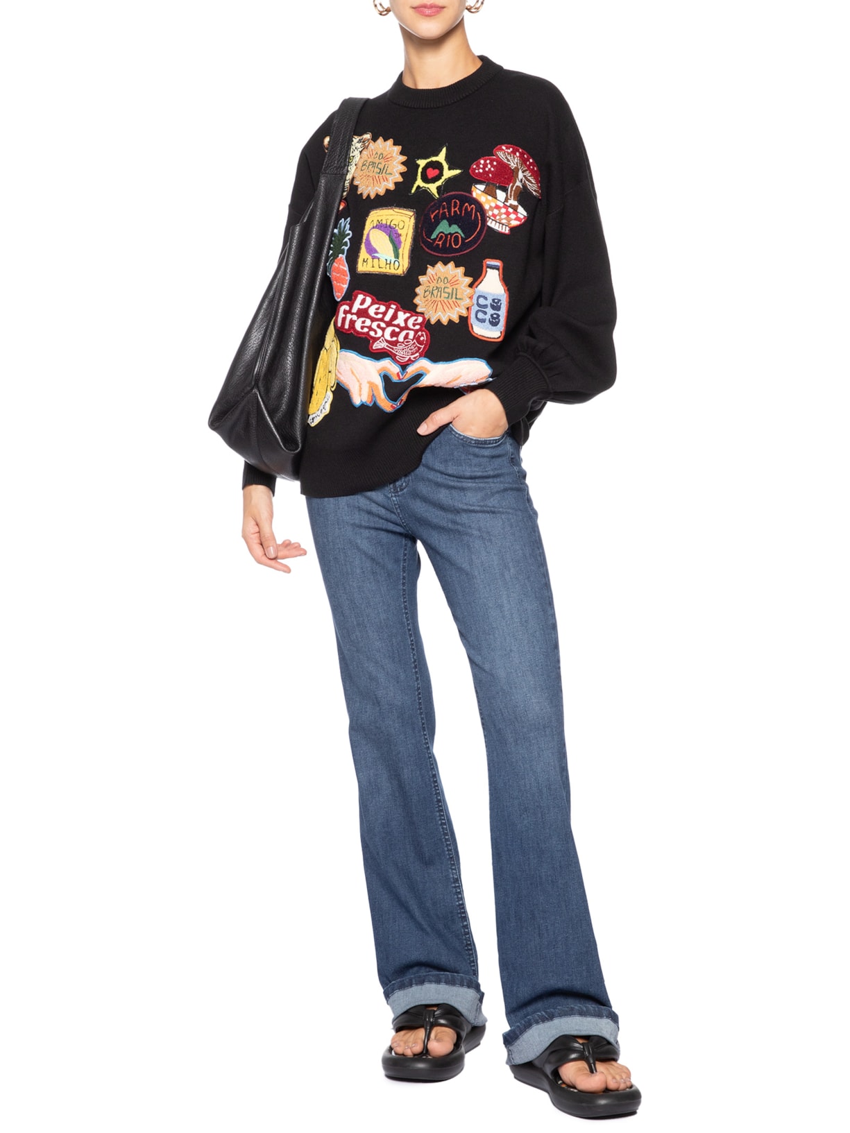 Calça Feminina Flare Jeans – Azul Farm
