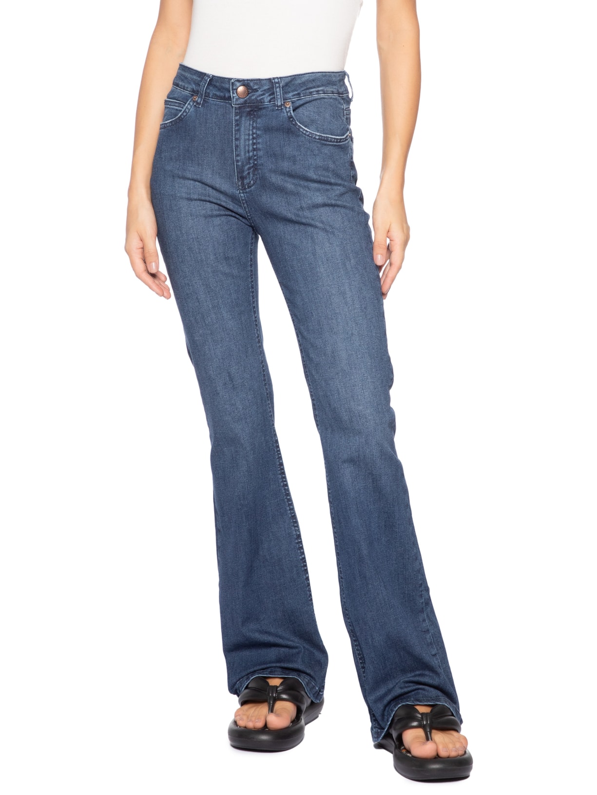 Calça Feminina Flare Jeans – Azul Farm