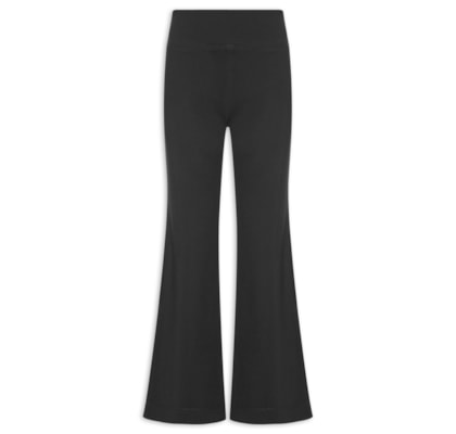 Calça Feminina Flare Malha Estruturada - Preto