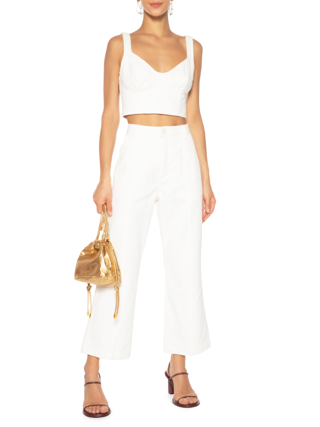 Calça Feminina Flare Off White Animale