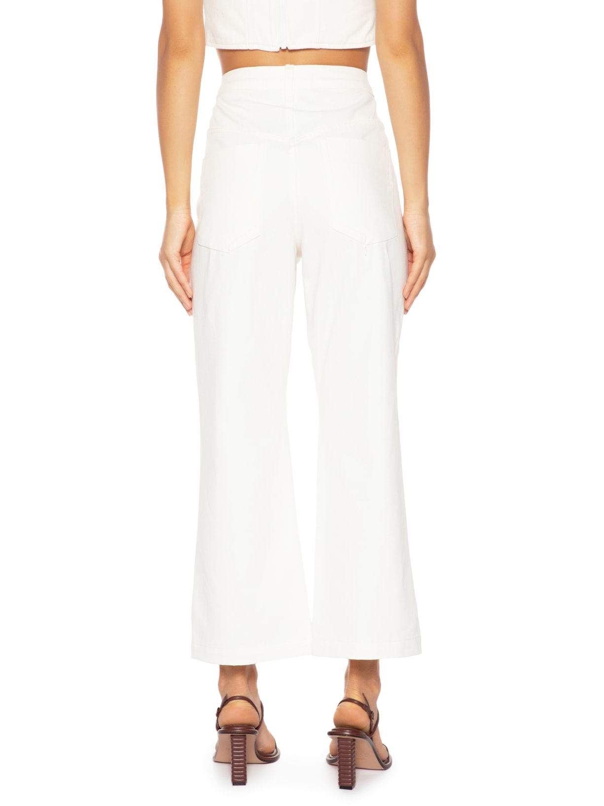 Calça Feminina Flare Off White Animale