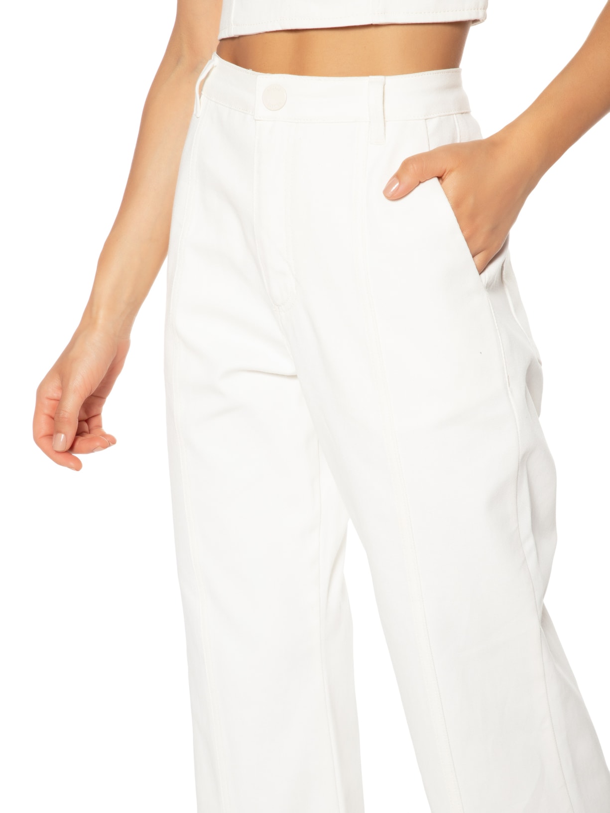 Calça Feminina Flare Off White Animale