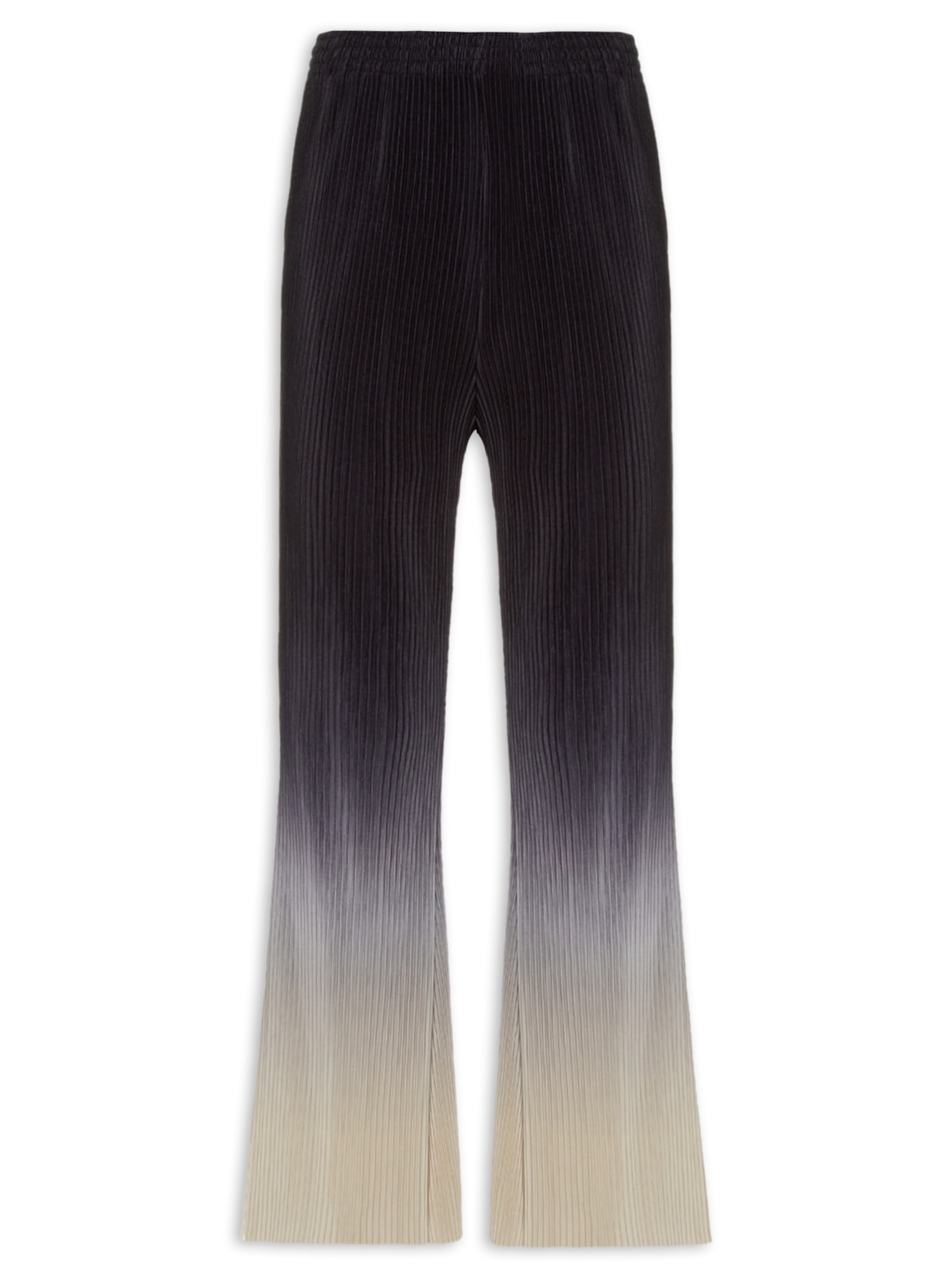 Calça Feminina Flare Plisse Degradê - Preto