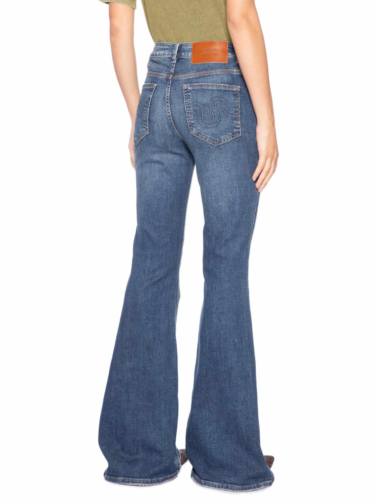Calça Feminina Flare Ruby Vintage Blue Azul Bo.bô