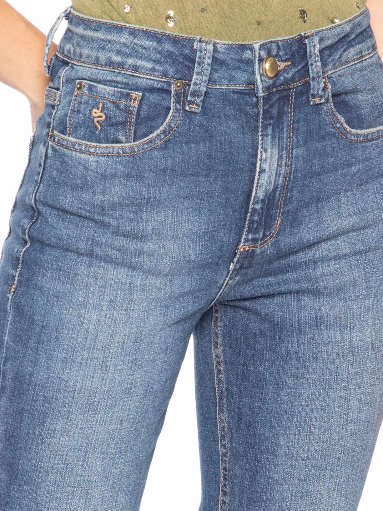 Calça Feminina Flare Ruby Vintage Blue Azul Bo.bô