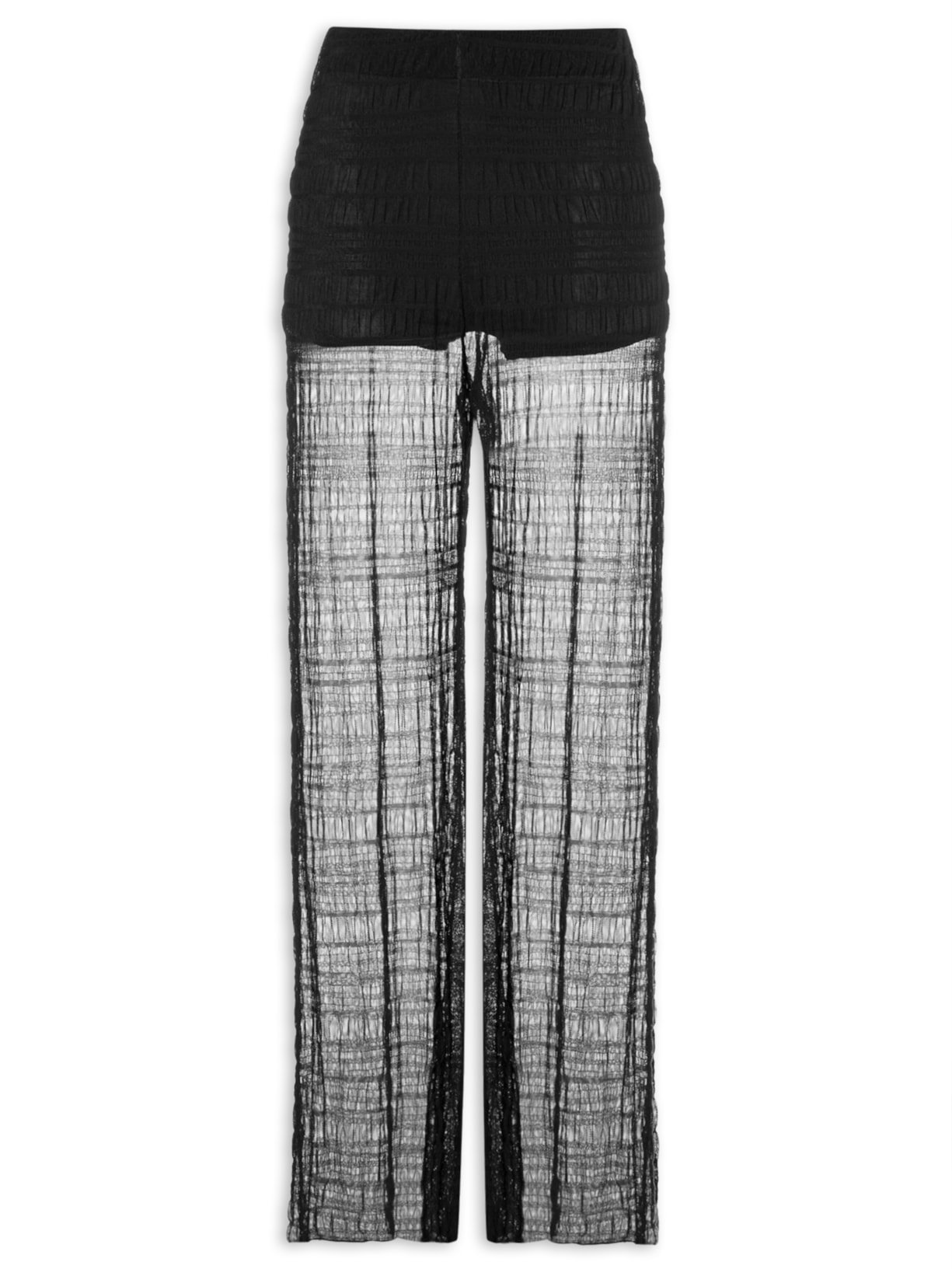 Calça Feminina Flare Tule Frufru - Preto