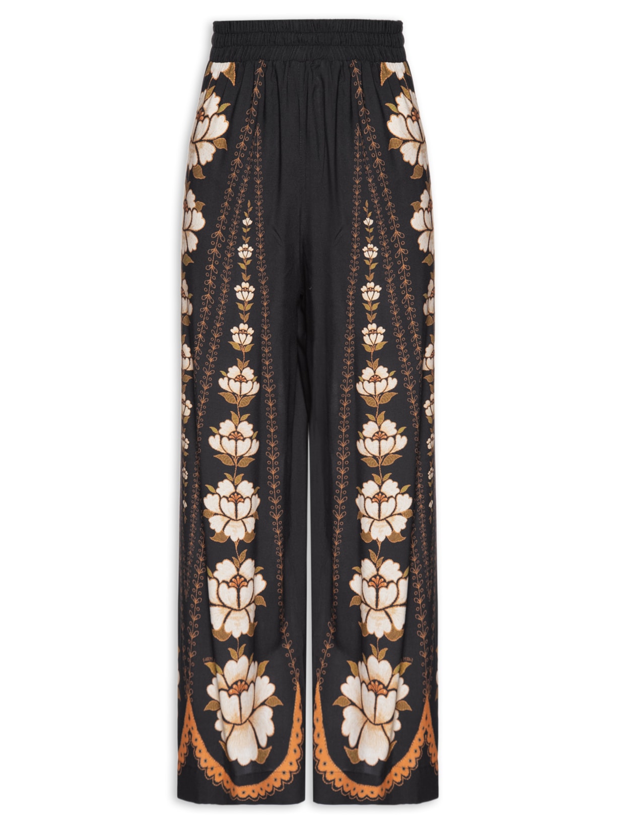 Calça Feminina Flor Bordada - Preto