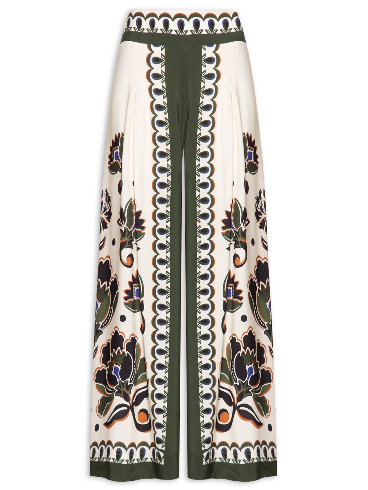 Calça Feminina Floral Arabesque - Verde