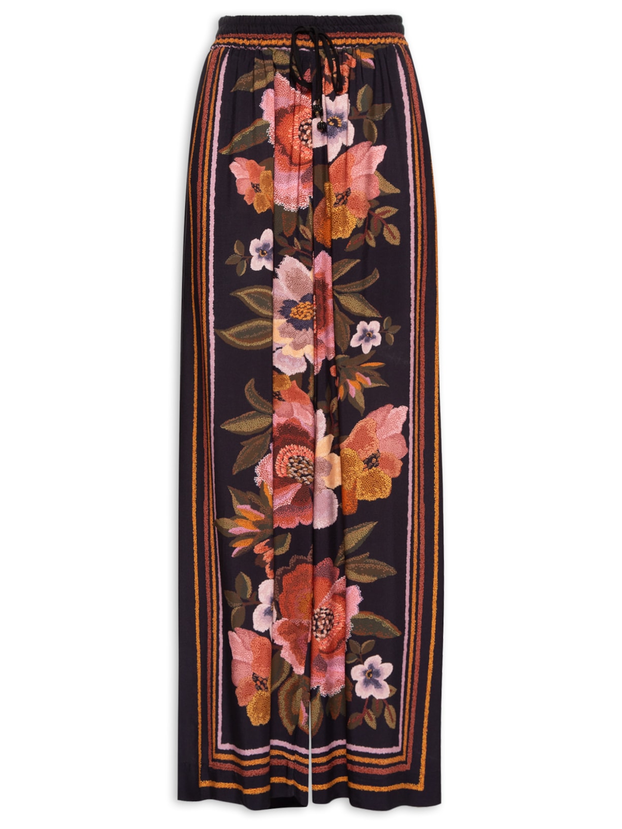 Calça Feminina Floral Cleo - Preto