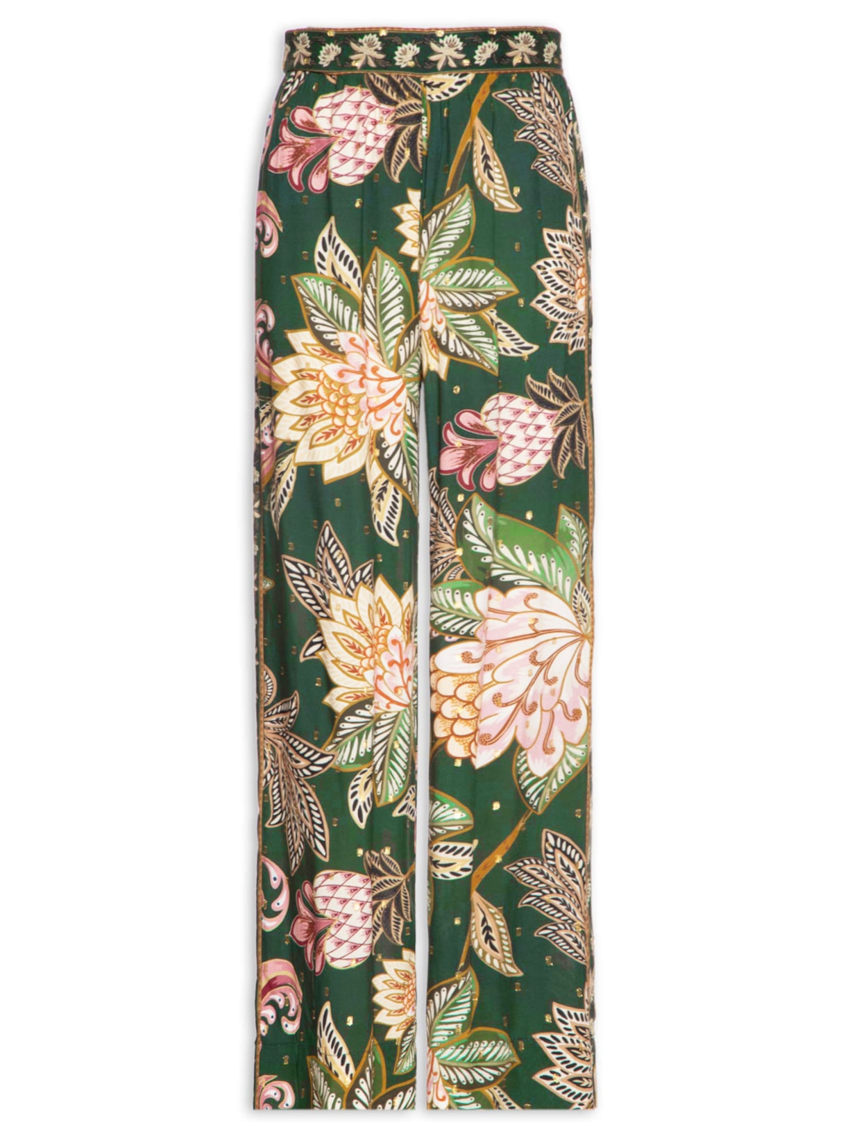 Calça Feminina Floral Delhi - Verde