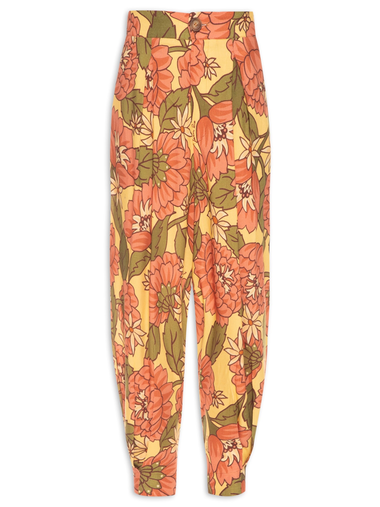 Calça Feminina Floral Lindeza - Amarelo