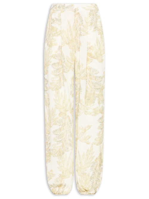 Calça Feminina Folhagem Plumes Off - Verde