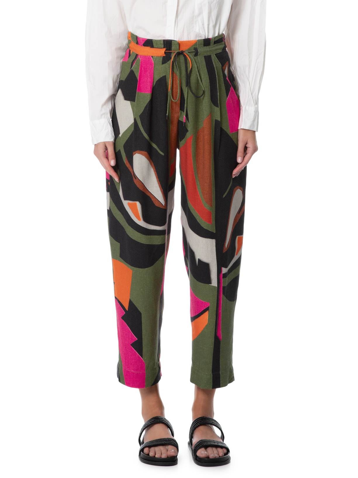 Calça Feminina Folhagem Verde Osklen