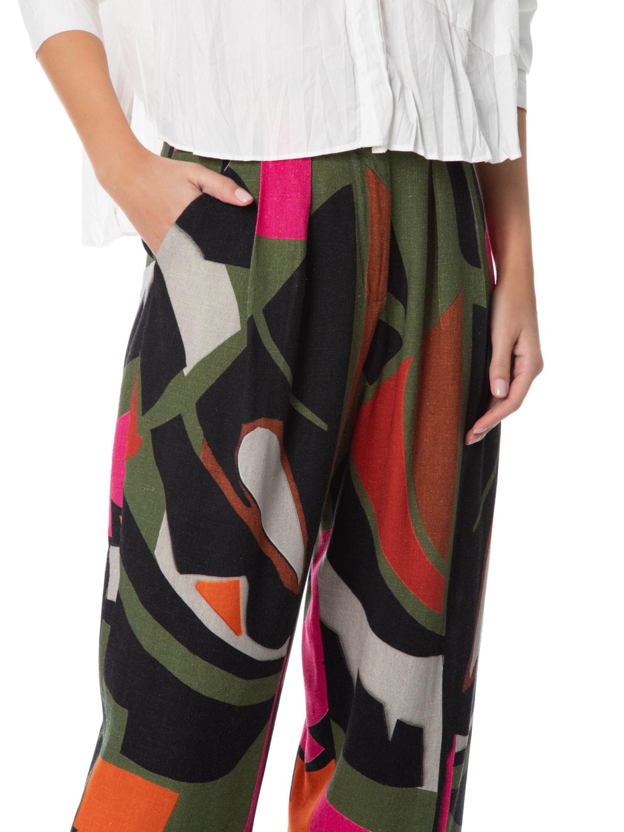 Calça Feminina Folhagem Verde Osklen