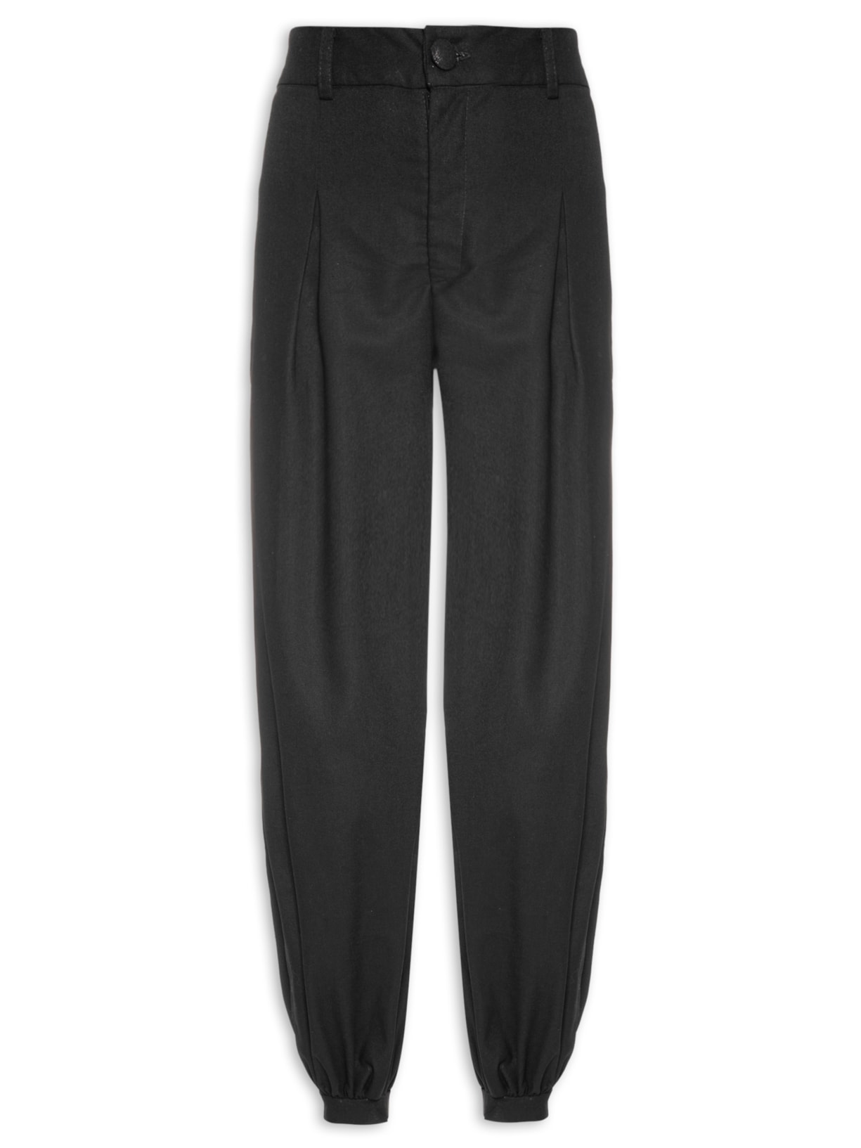Calça Feminina Franzida Barra - Preto