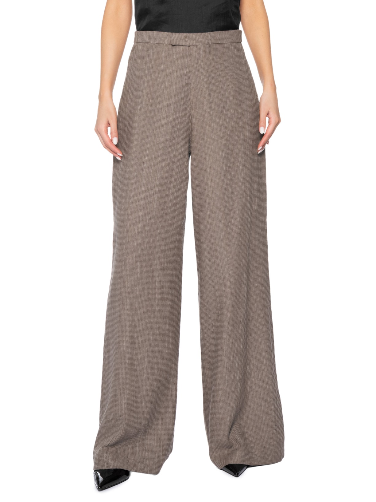 Calça Feminina Full Lenght Cintura Média Marrom Bo
