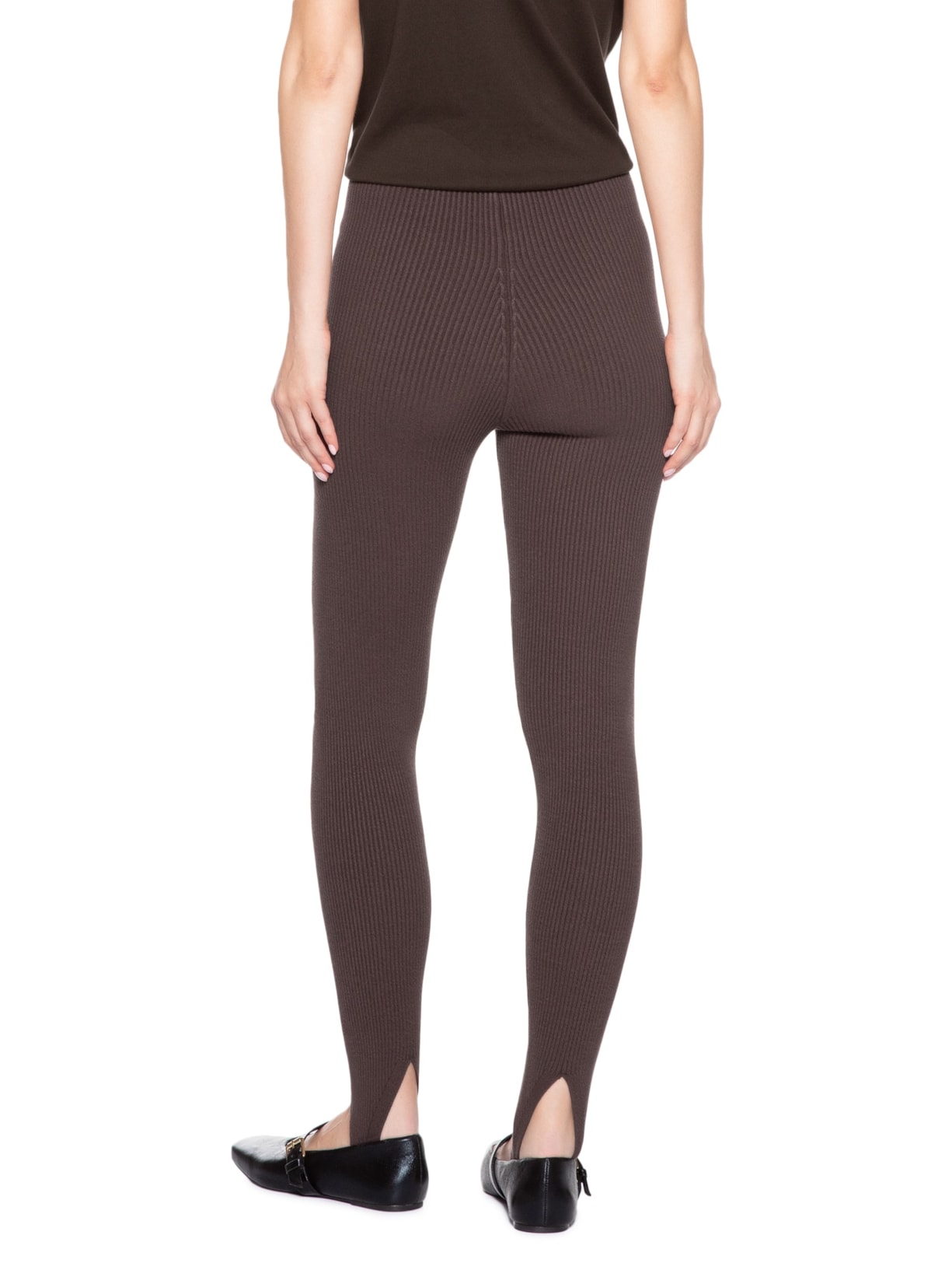 Calça Feminina Fuseau Canelada Marrom Anselmi