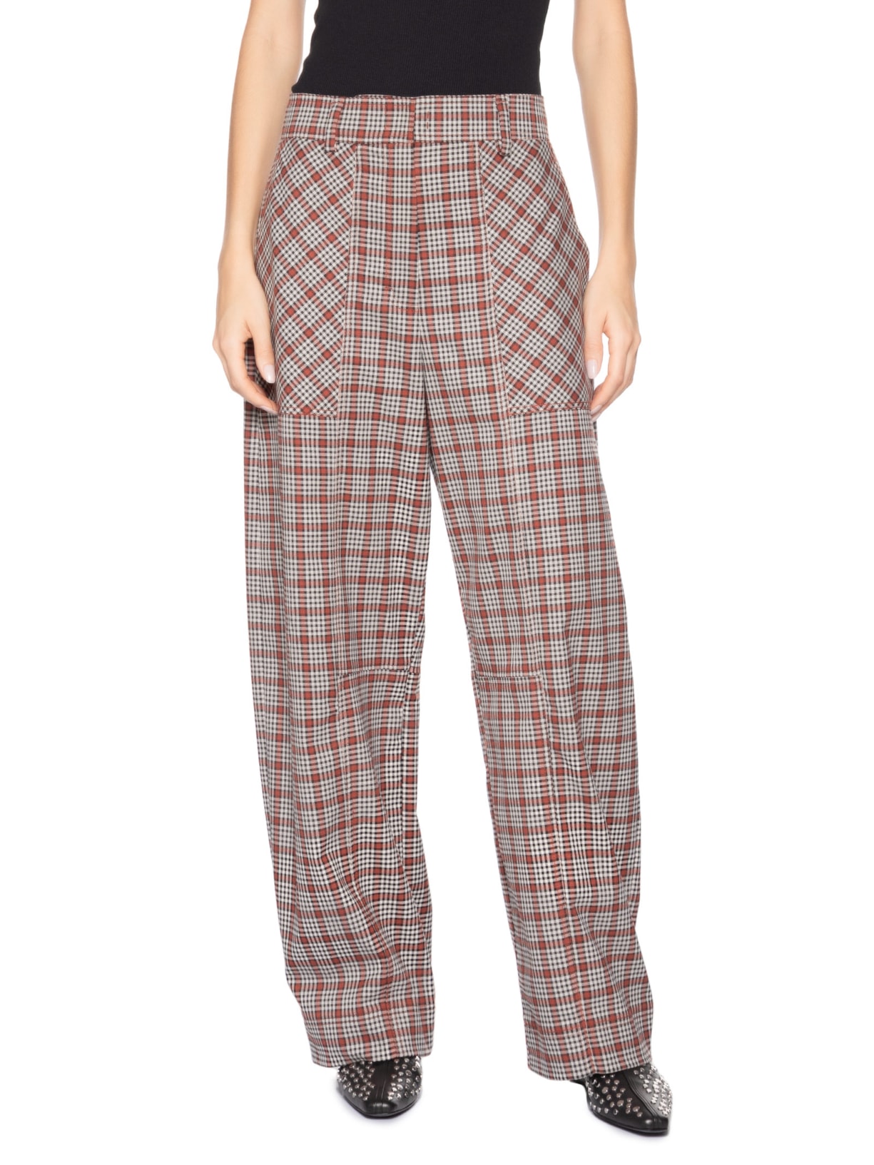 Calça Feminina Gabardine Vichy Hazel Vermelho Nk