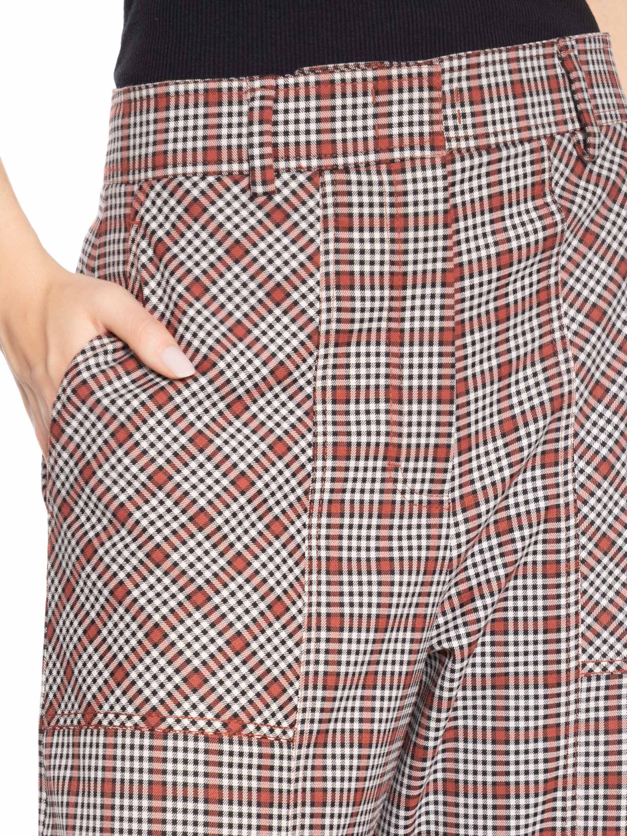 Calça Feminina Gabardine Vichy Hazel Vermelho Nk