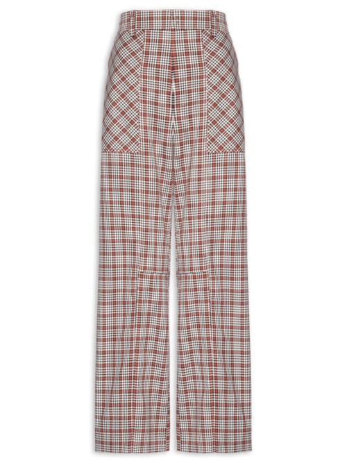 Calça Feminina Gabardine Vichy Hazel - Vermelho
