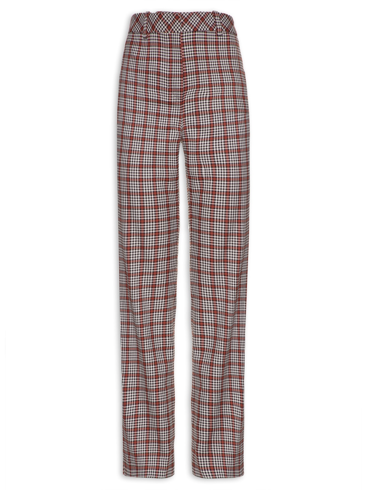 Calça Feminina Gabardine Vichy Lua - Vermelho