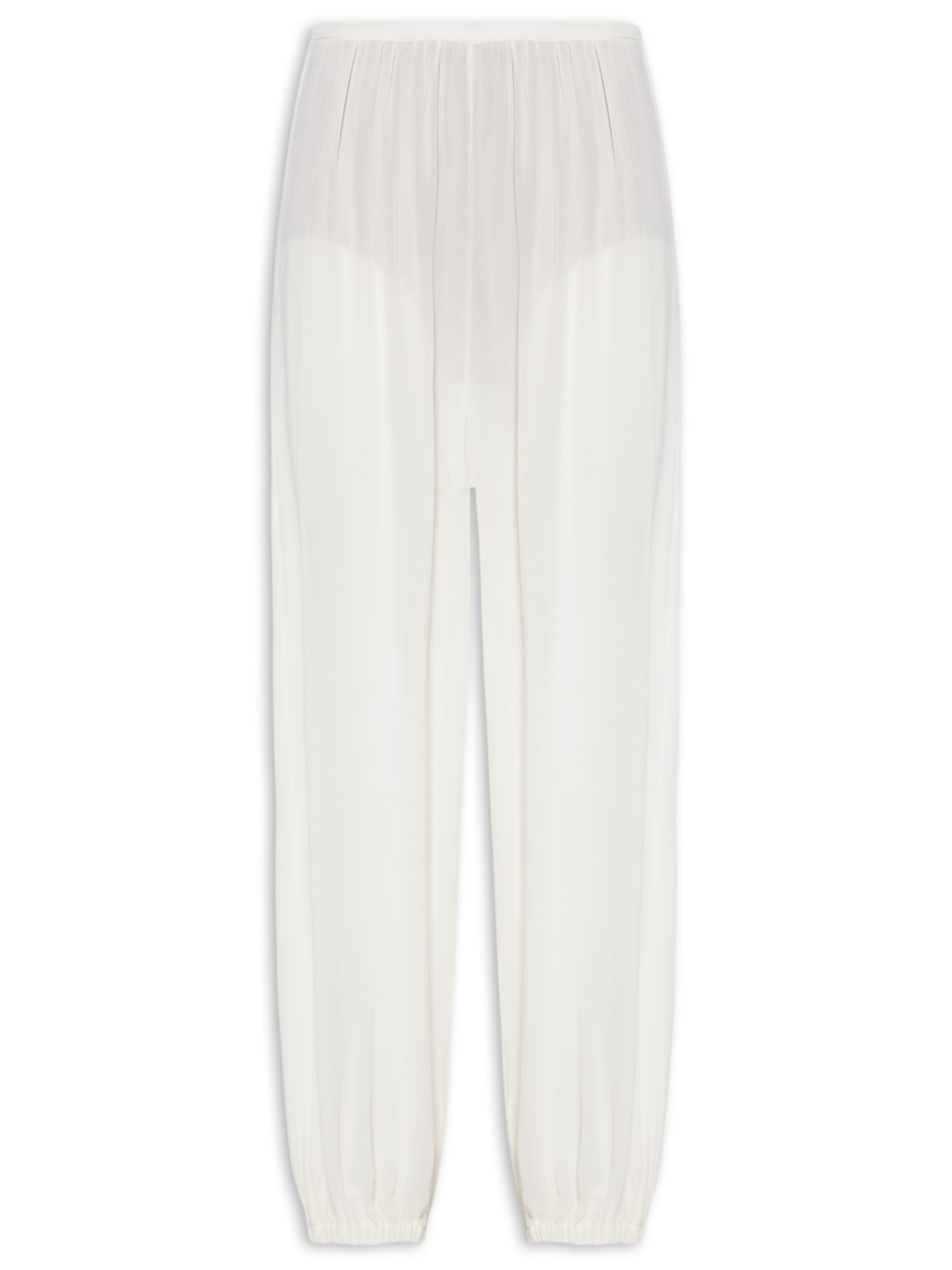 Calça Feminina Georgete Kirli Sem Cós SMP - Off White