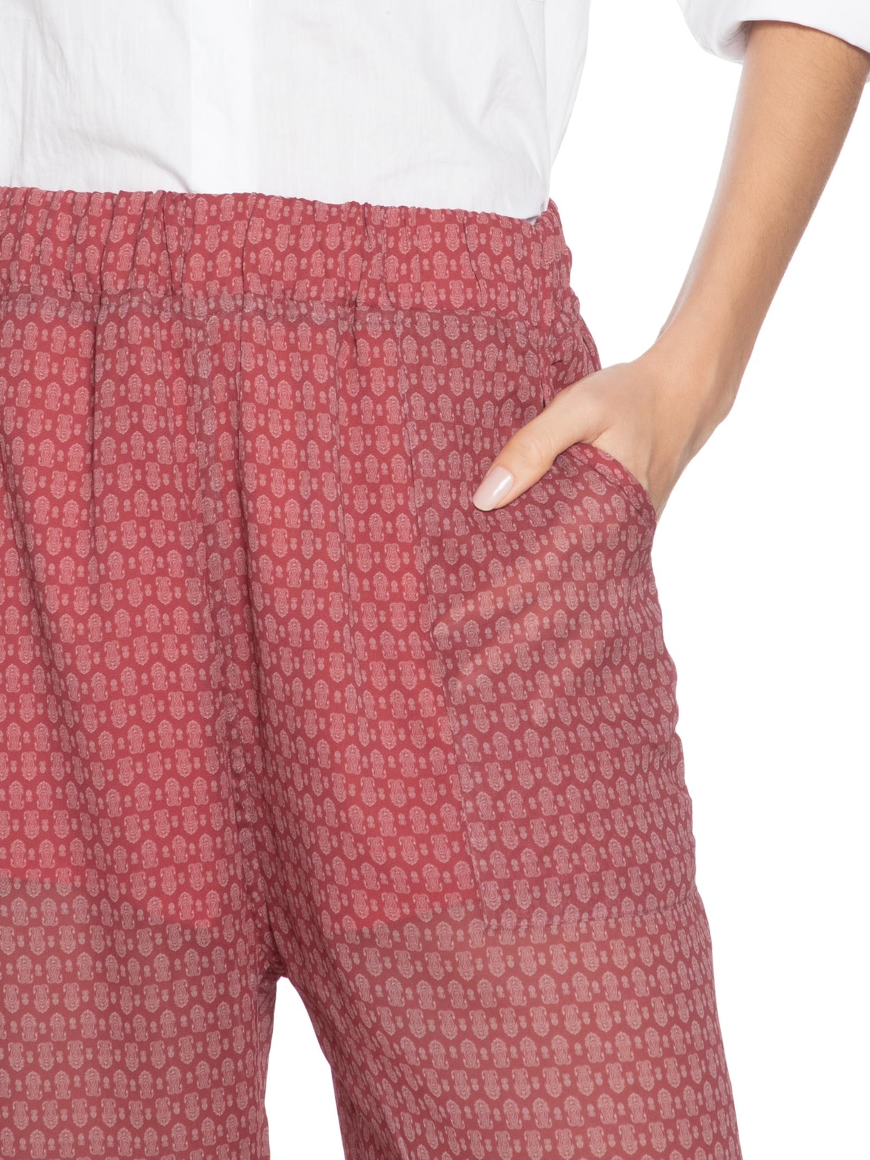 Calça Feminina Georgete Paisley Rosa J.chermann